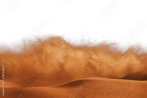 PNG Desert sand explosion effect backdrop. 