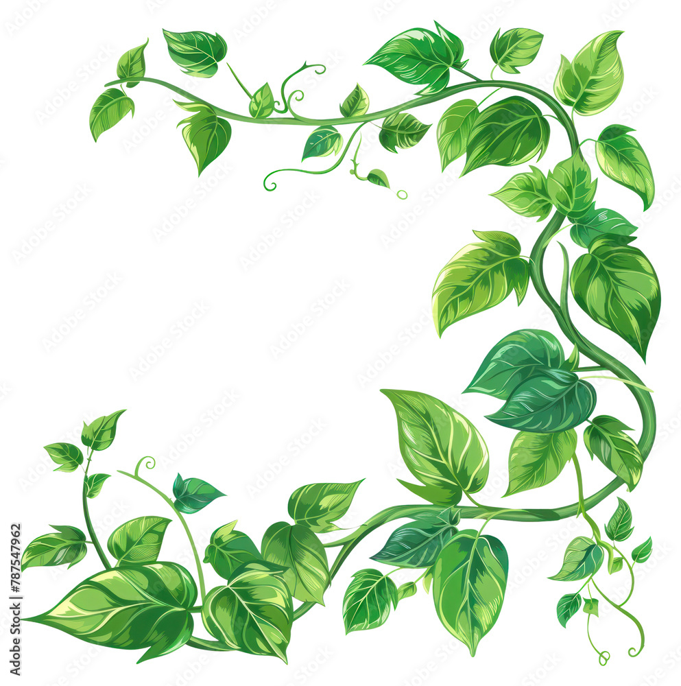 PNG Leaf in style of frame backgrounds plant green.