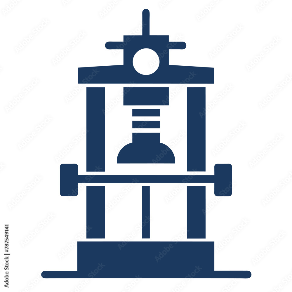 A tall tower featuring a prominent clock at its peak, standing against a clear sky, Graphic representation of a hydraulic press machine, minimalist simple modern vector logo design A tall tower featuring a prominent clock at its peak, standing against a clear sky, Graphic representation of a hydraulic press machine, minimalist simple modern vector logo design