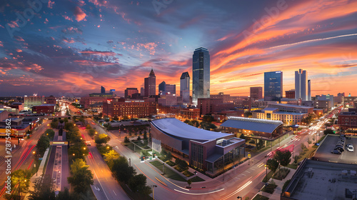 The Essence of Oklahoma City: A Vivid Collage of Iconic Landmarks, Sports and Cultural Heritage photo