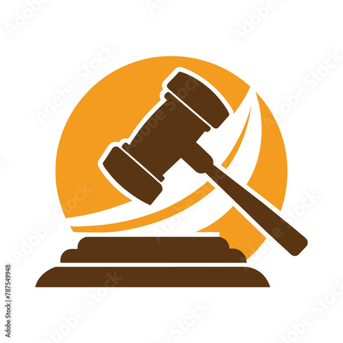 A hammer and a judges hammer placed on a table, symbolizing authority and legal proceedings, Design a minimalist logo featuring the silhouette of a rhino