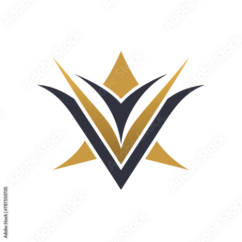 A black and gold logo stands out against a clean white background, Produce a minimalist logo that conveys a sense of elegance and sophistication