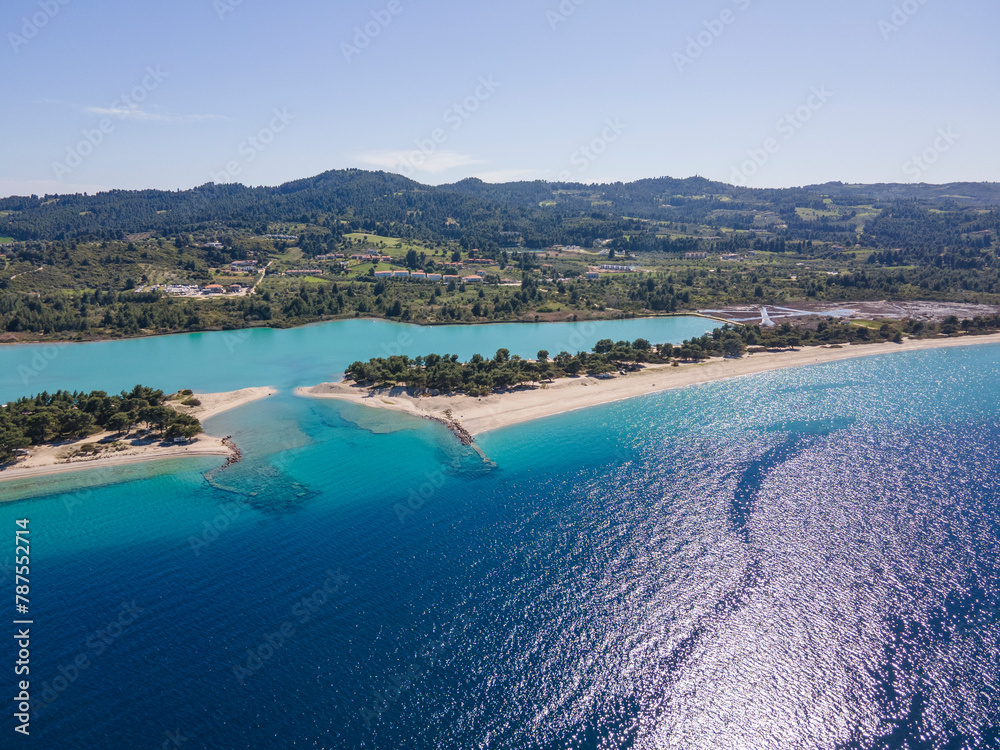 Obraz premium Kassandra coastline near Lagoon Beach, Chalkidiki, Greece