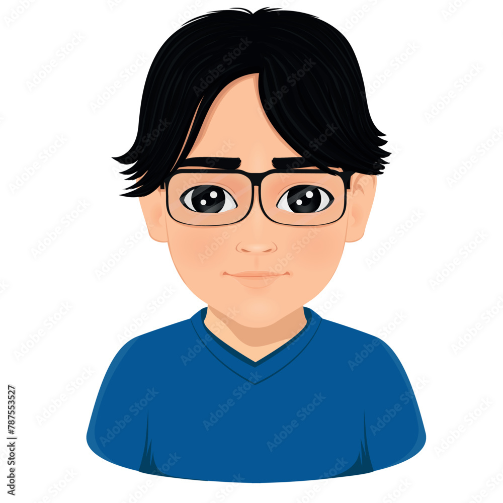 portrait of young male student with long hair and glasses portrait of young male student with long hair and glasses