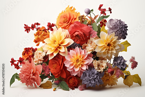 Flowers on white background. Topics related to flowers. Jobs related to flowers. Flower news. Spring and summer season. Image for graphic designer.