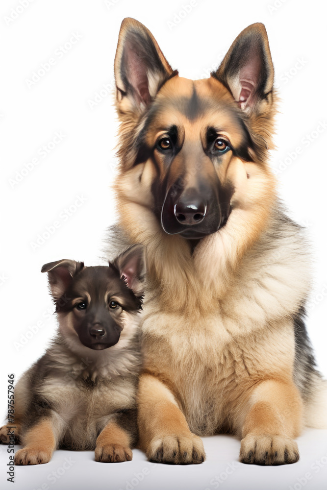 Shepard Dog with beautiful Puppy