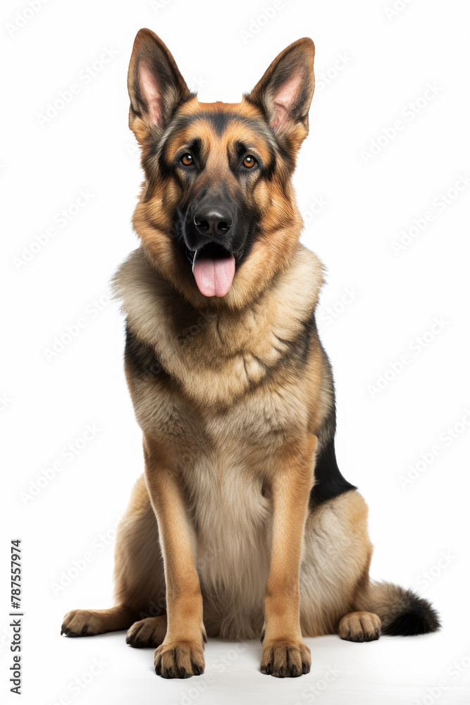 Sitting german Shepard Dog