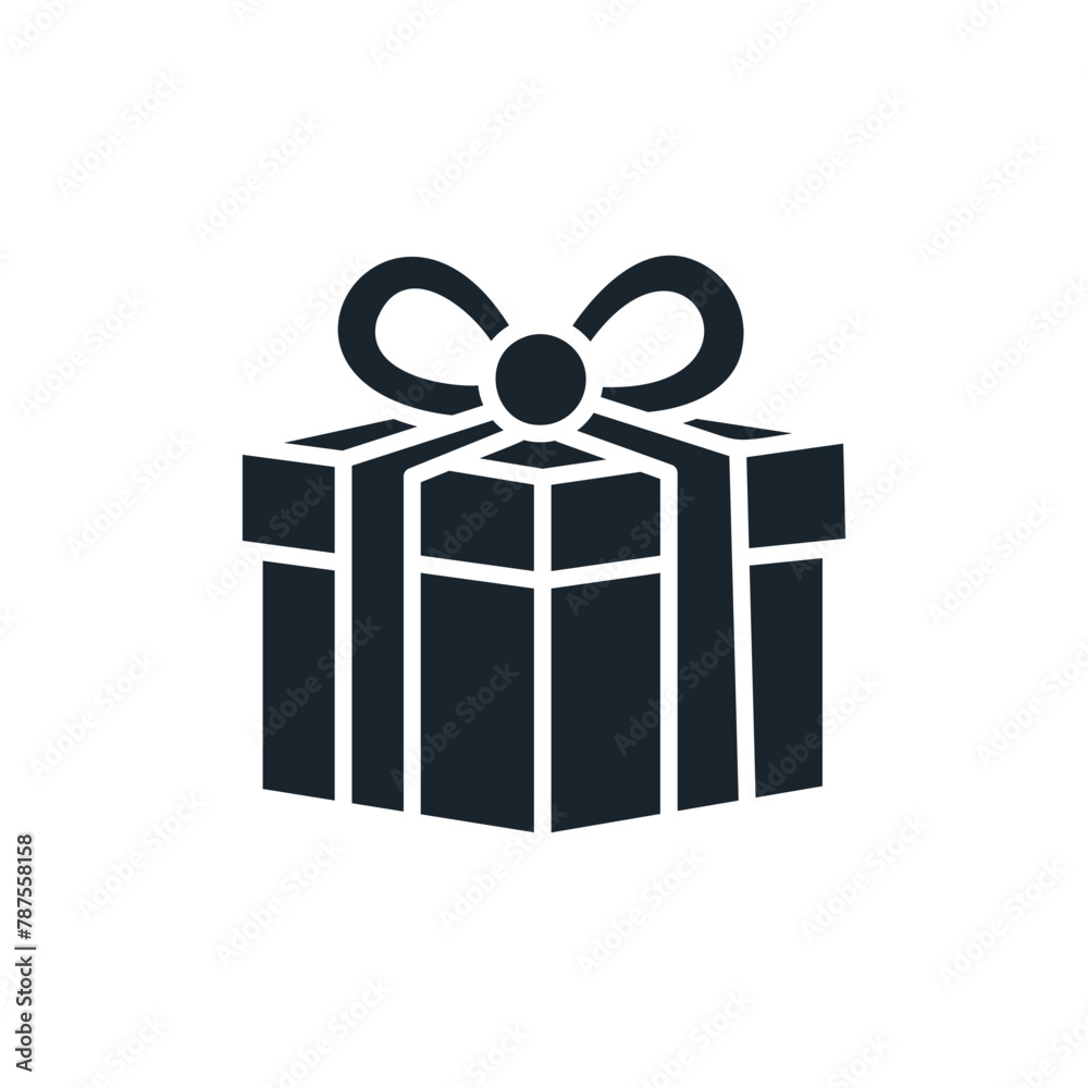 Gift Box flat icon. E-commerce and shopping. Isolated vector illustration Gift Box flat icon. E-commerce and shopping. Isolated vector illustration