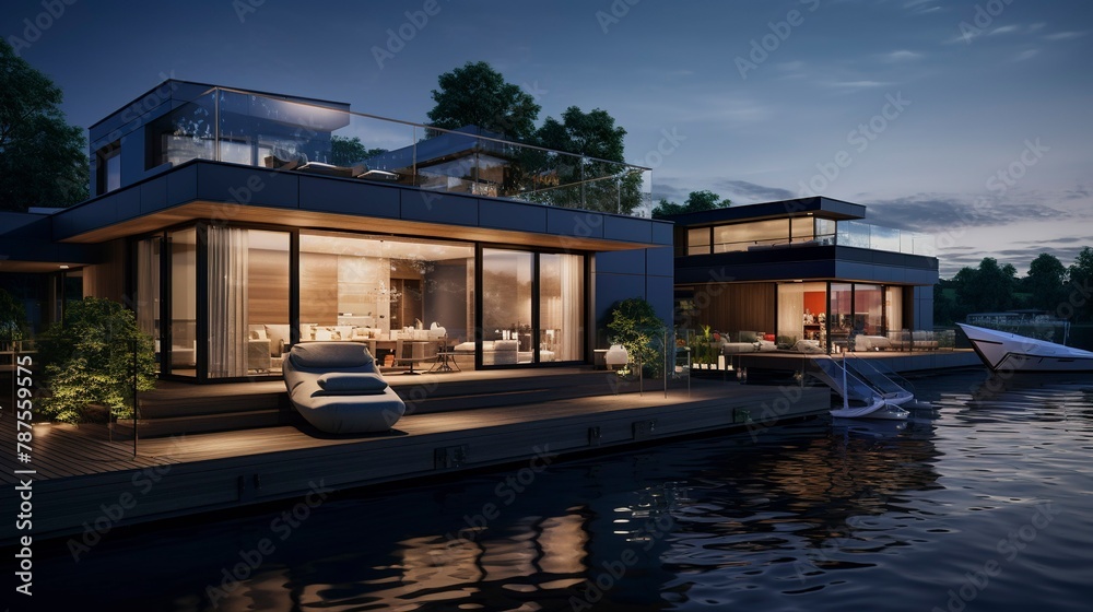 A photo of Contemporary Houseboat Residences