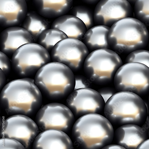 Metallic balls, seamless all sides