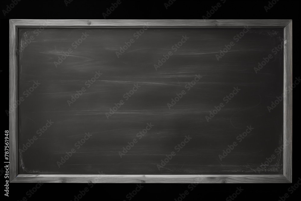 Fototapeta premium blank blackboard with chalk