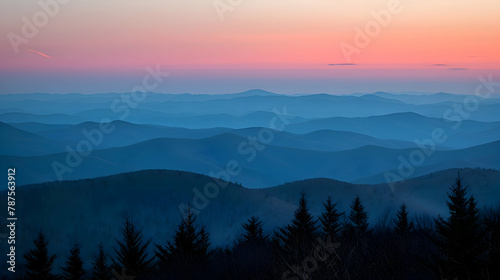 A mountain vista at sunset  using a graduated neutral density filter to balance the exposure between the bright sky and dark mountain ranges
