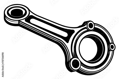 connecting rod vector silhouette illustration photo