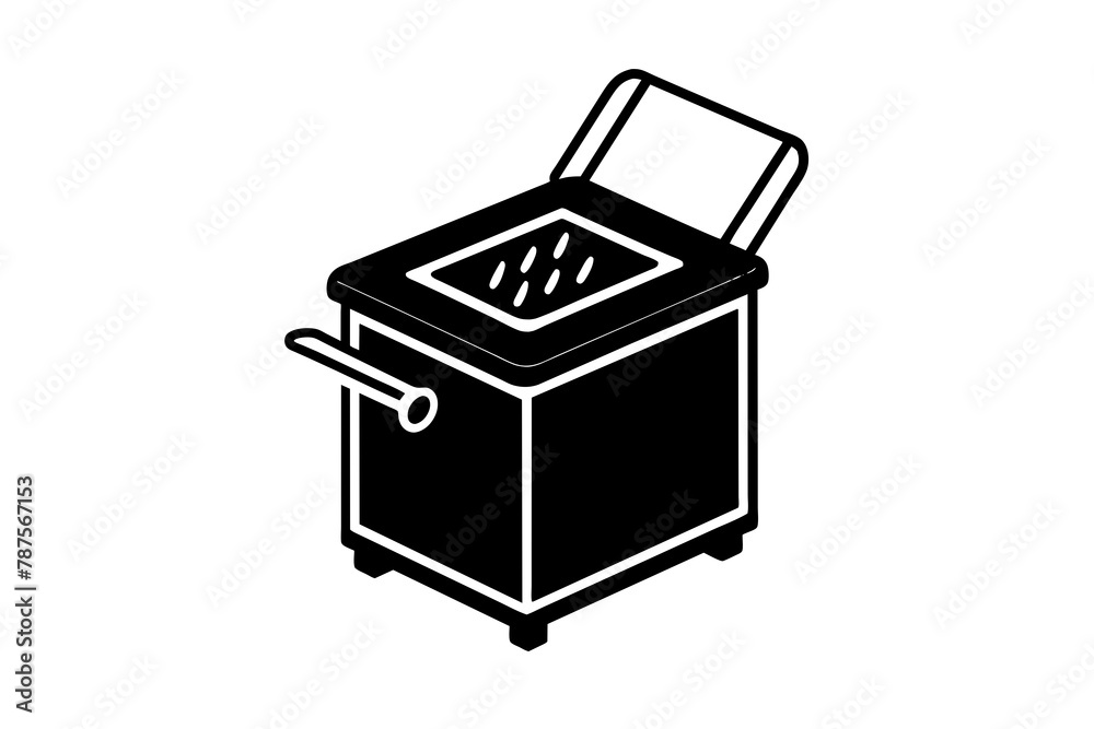 deep fryer vector silhouette illustration deep fryer vector silhouette illustration