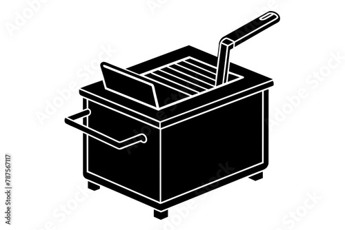 deep fryer  vector silhouette illustration