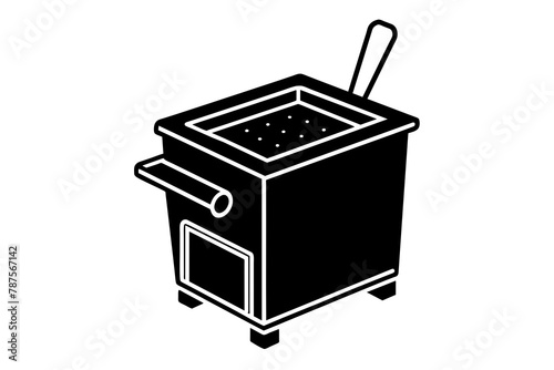 deep fryer  vector silhouette illustration