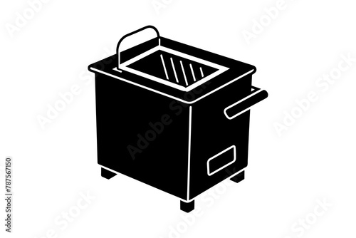 deep fryer  vector silhouette illustration