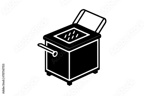 deep fryer  vector silhouette illustration