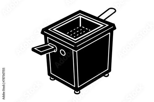 deep fryer  vector silhouette illustration