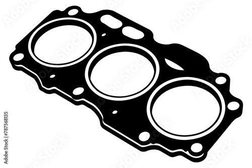 head gasket vector silhouette illustration