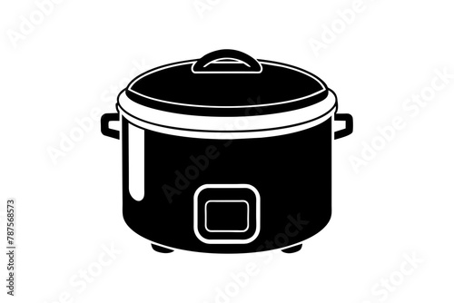 rice cooker vector silhouette illustration