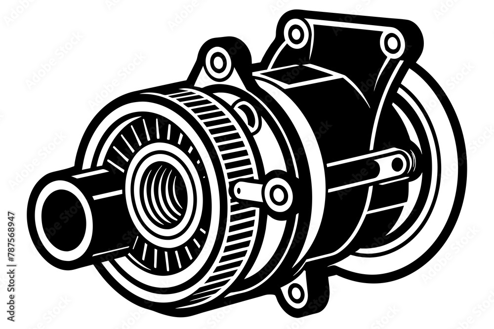 turbo actuator vector silhouette illustration Stock Vector | Adobe Stock