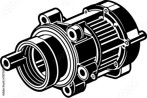  turbo actuator vector silhouette illustration