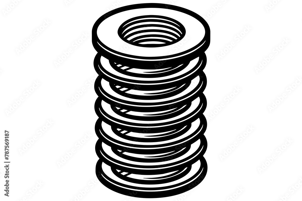 valve spring vector silhouette illustration valve spring vector silhouette illustration