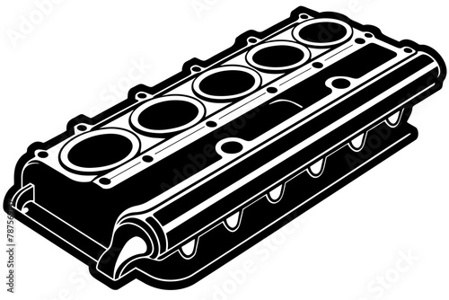  valve cover vector silhouette illustration