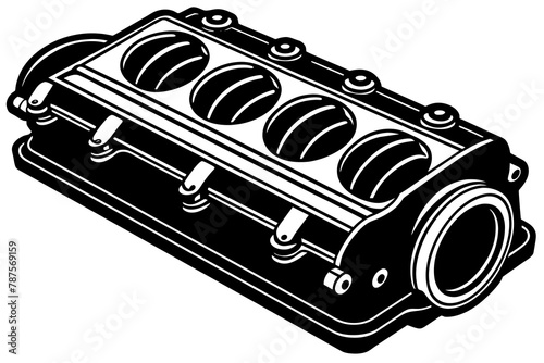  valve cover vector silhouette illustration