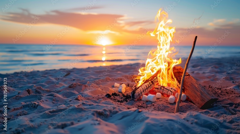 beautiful bonfire on a beach with a beautiful summer sunset in high resolution and high quality. concept landscapes, bonfires, vacations, beach, summer, sunset, friends, marshmallows beautiful bonfire on a beach with a beautiful summer sunset in high resolution and high quality. concept landscapes, bonfires, vacations, beach, summer, sunset, friends, marshmallows