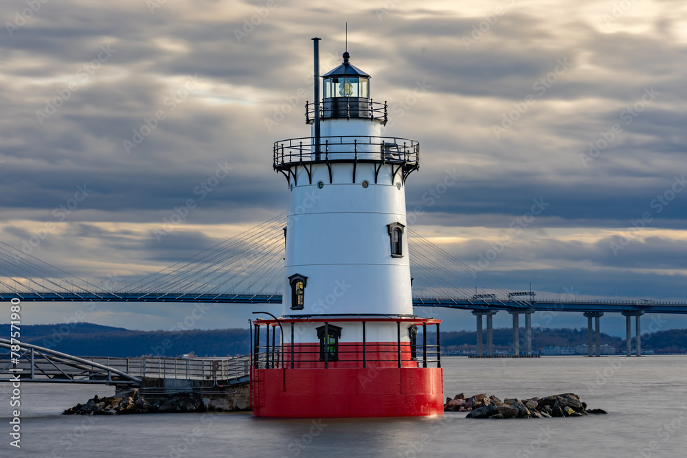 Tarrytown Light, AKA Kingsland Point Light and Sleepy Hollow Light, Village of Sleepy Hollow, NY, Spring photo of the historic Lighthouse located on the Hudson River. Tarrytown Light, AKA Kingsland Point Light and Sleepy Hollow Light, Village of Sleepy Hollow, NY, Spring photo of the historic Lighthouse located on the Hudson River.