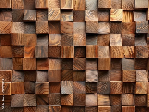 3D wooden pattern panel design © Seksan