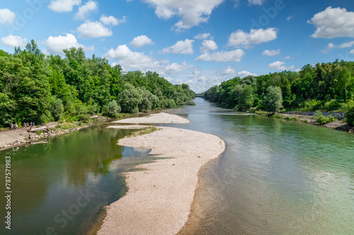 Isar river in the Munich