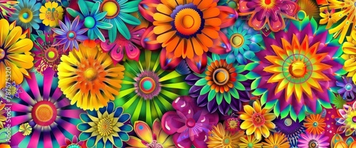 A Vibrant And Colorful Pattern Of Psychede, Hd Background Images