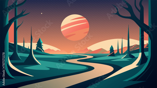 As the moons shadow engulfed the landscape a sense of surrealism descended upon the scene. Shadows became elongated and twisted trees and