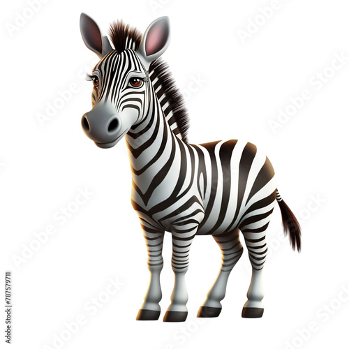 zebra isolated on white