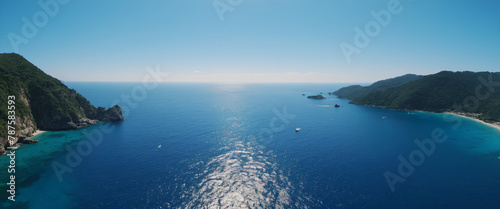 海,水 空 自然 地平線 背景画像 Generative AI