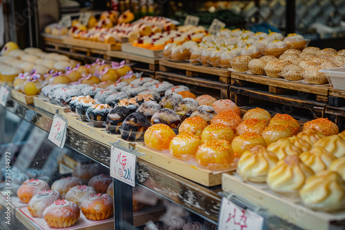 Sweets and delights abound in this vibrant food market, offering a buffet of fresh fruit, delectable pastries, and tasty candies