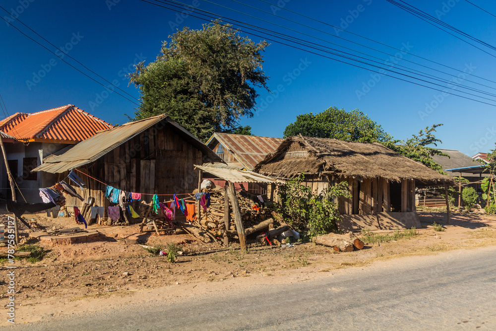 Village houses in Muang Sing, Laos Village houses in Muang Sing, Laos