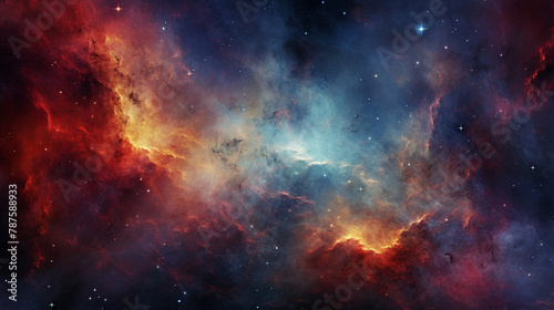 Nebulaic mirage with colorful design a breathtaking astrophotography image