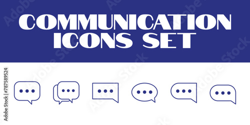 Line Communication Message Icons Set Vector Msg texting Vector Icons Set