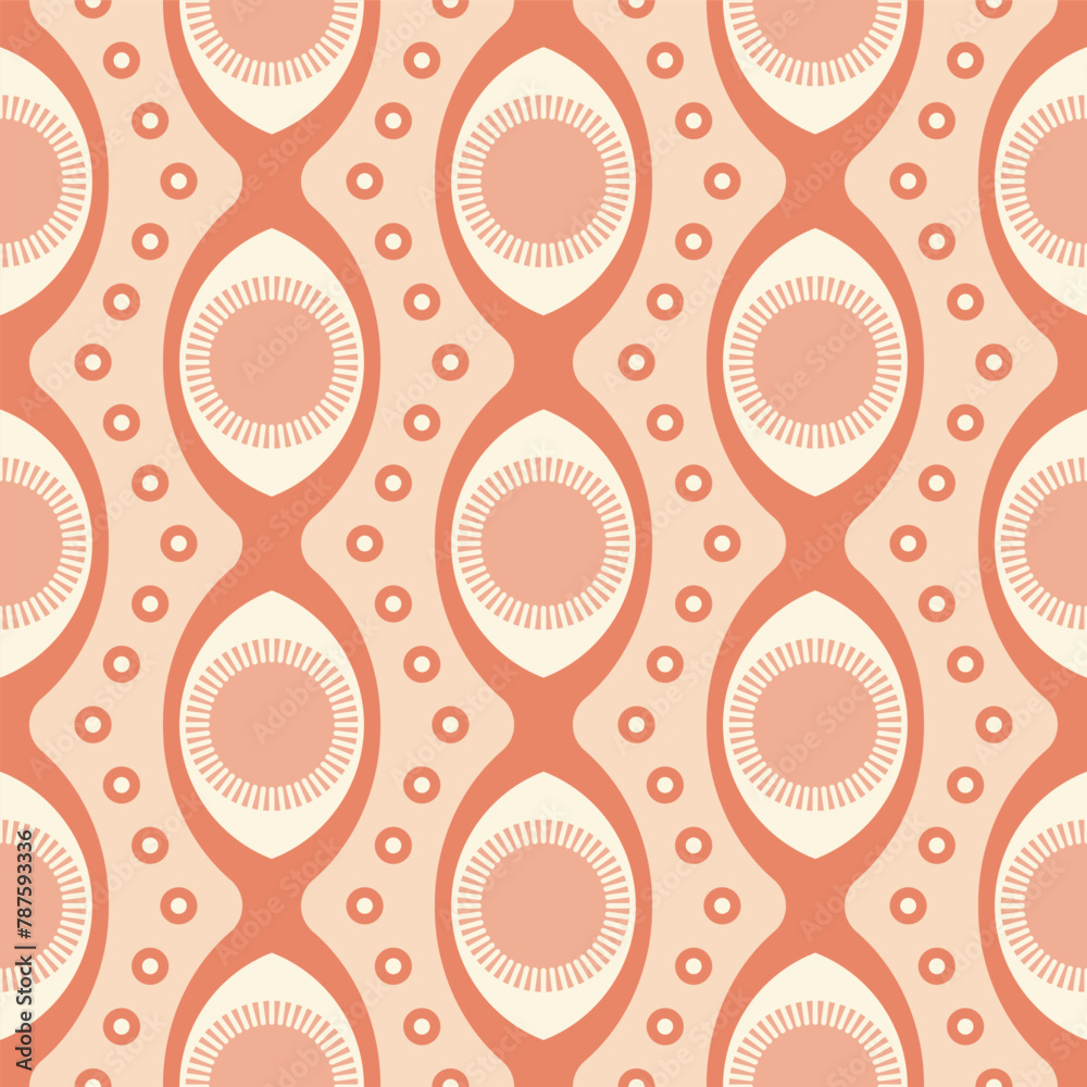 Orange Eye Bead Abstract Stripe Seamless Vector Repeat Pattern Orange Eye Bead Abstract Stripe Seamless Vector Repeat Pattern
