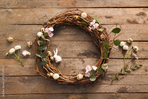 Beautiful Easter wreath wit...