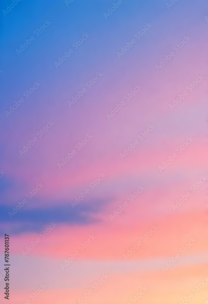 Gradient sky with pink and blue hues during sunset