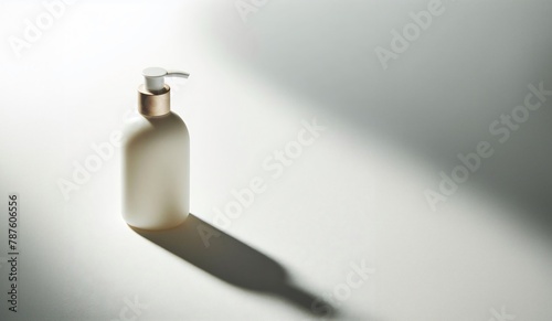 Cosmetic bottle isolated on solid background