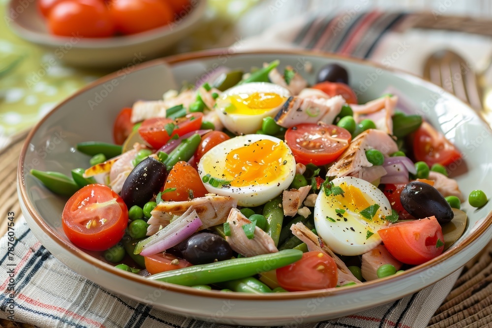 Nicoise salad classic French meal