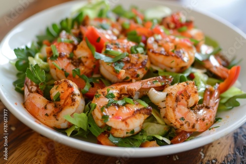 Shrimp salad with a kick