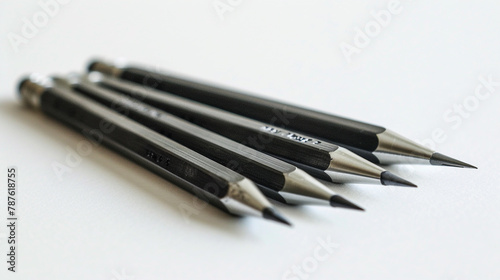A set of mechanical drafting pencils with adjustable leads.