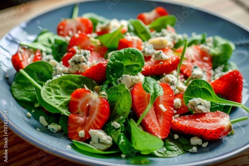 Wallpaper Mural Strawberry spinach salad with blue cheese Torontodigital.ca